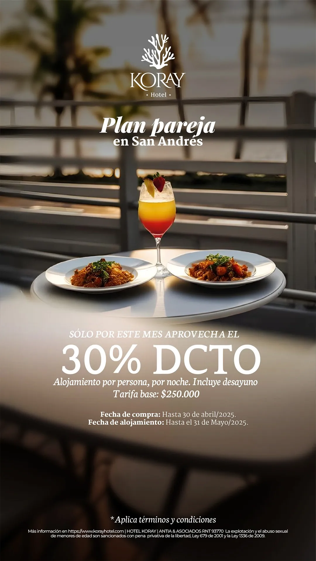 Plan pareja san andres hotel koray movil